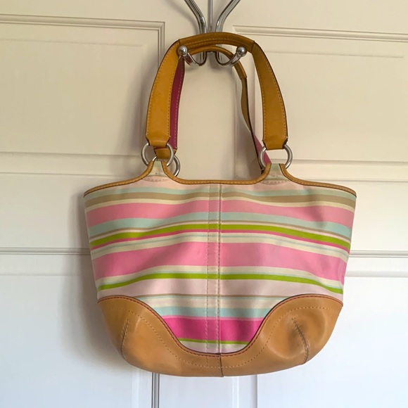 Coach Soho Striped Satchel - Picture 2 of 11